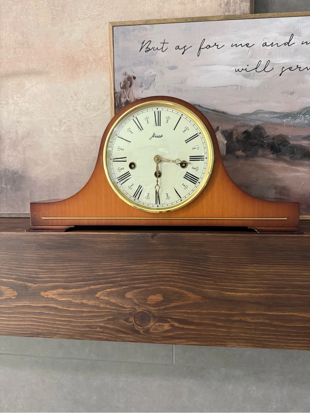 Vintage W. Haid West Germany Mantel Clock 11 Jewels 340-020 Westminster Chime
